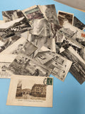 Lot cartes postales anciennes CPA divers lieux paysages vintage noir et blanc