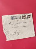 Enveloppe timbrée Saar philatélie, affranchissement postal, cachet Utweiler