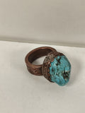 Bague vintage ancienne ethnique africaine, très grande, cuivre ou métal, collect