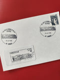 Carte postale philatélie Picardie 100 ans chemins de fer Longueau 1986 timbre