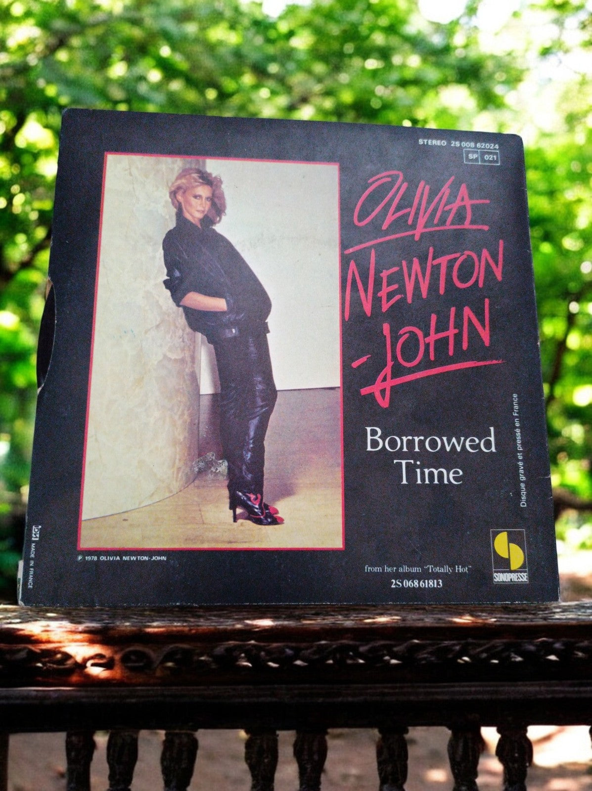Vinyle 45 tours Olivia Newton-John Borrowed Time vintage années 70 pop