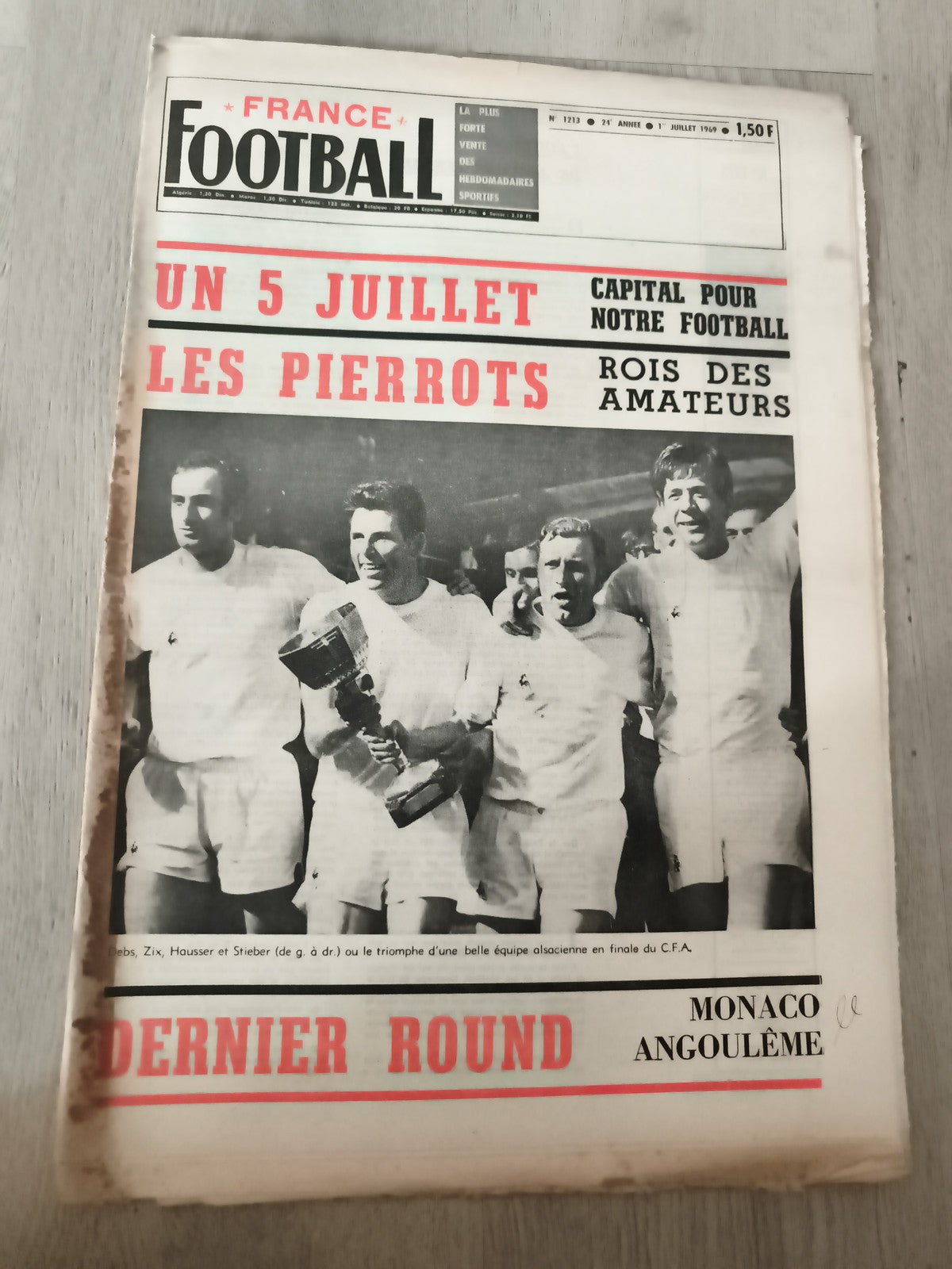 Journal ancien France Football 1969 Les Pierrots CFA vintage sport
