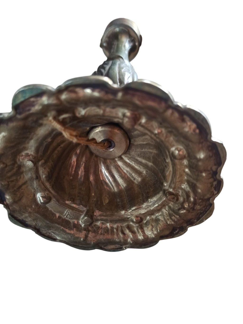 Lampe de table baroque en laiton, 2 bras, style château ancien, vintage éclairag