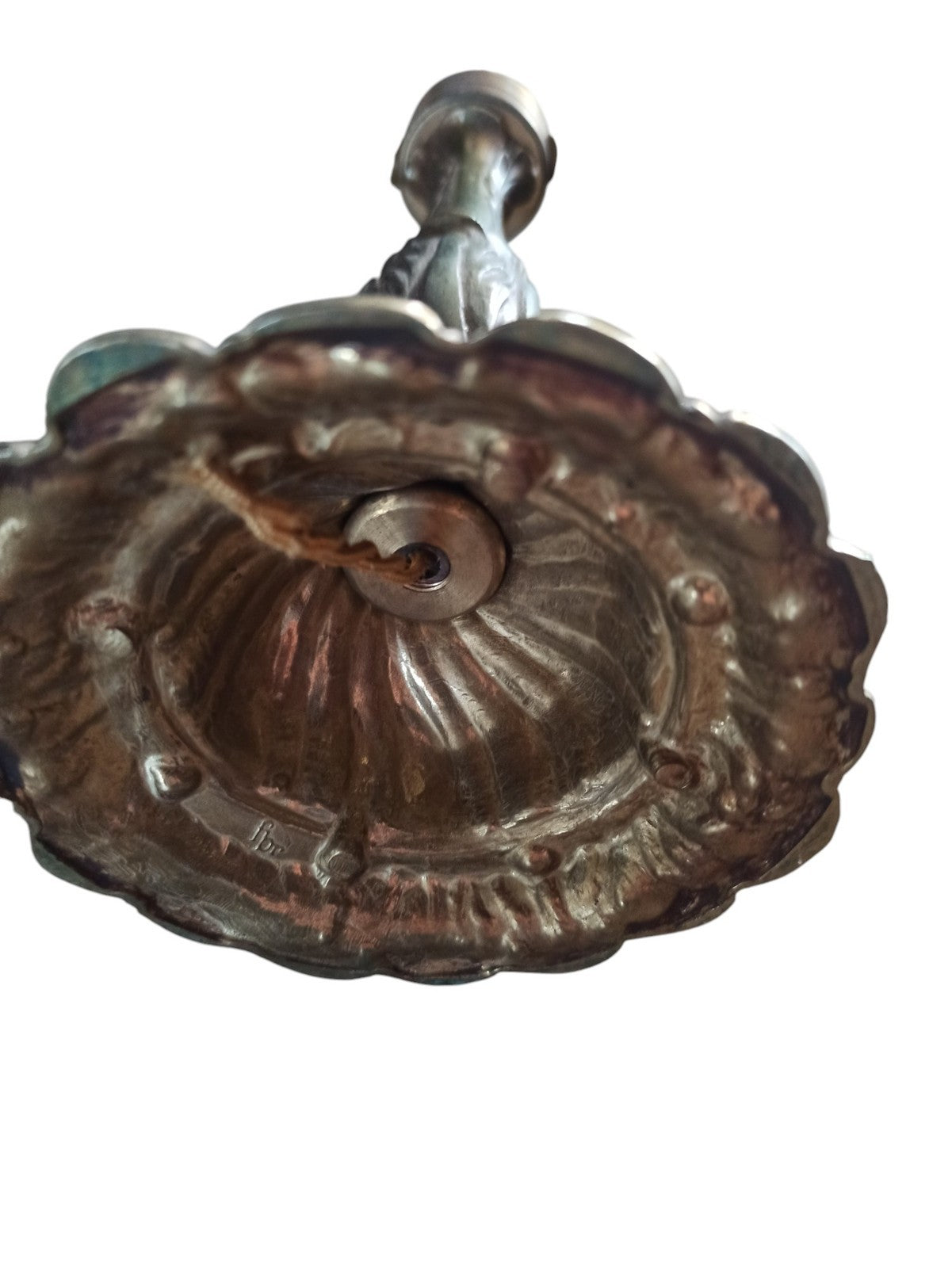 Lampe de table baroque en laiton, 2 bras, style château ancien, vintage éclairag