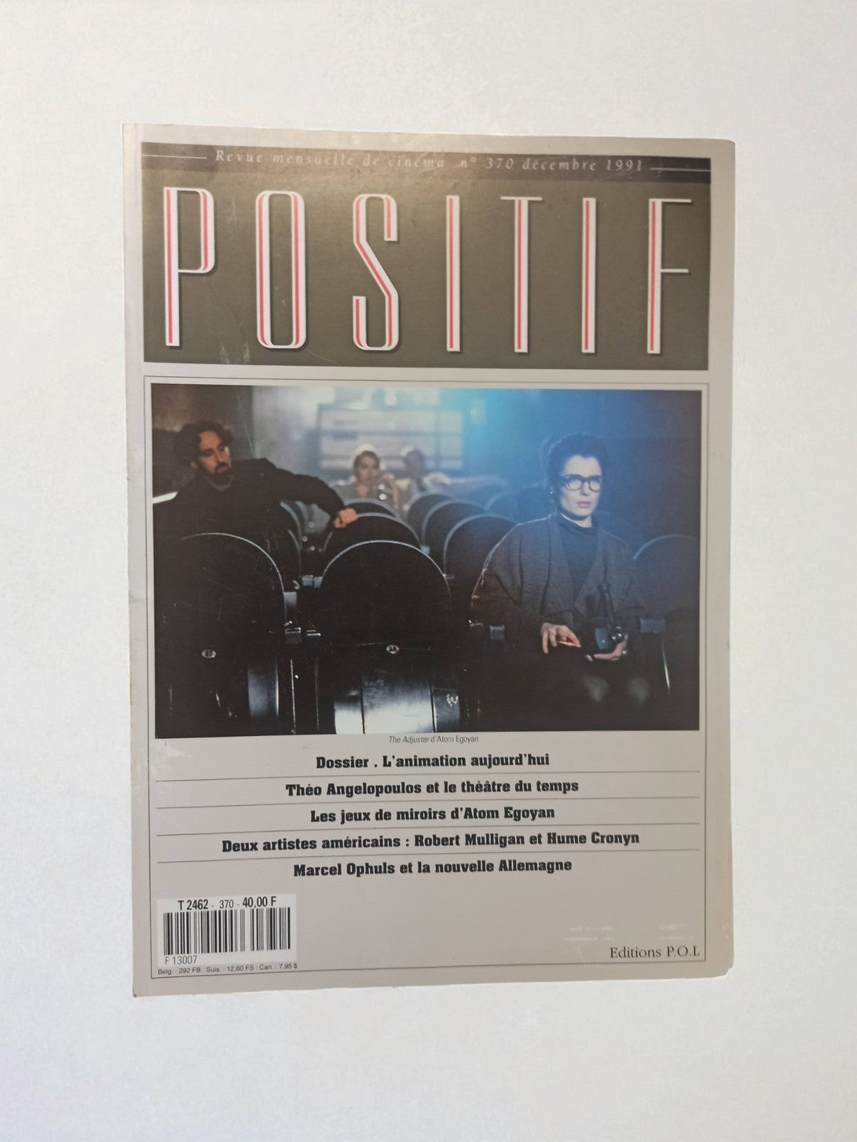 Revue cinéma POSITIF n°370 décembre 1991 vintage ancien rétro très bon état