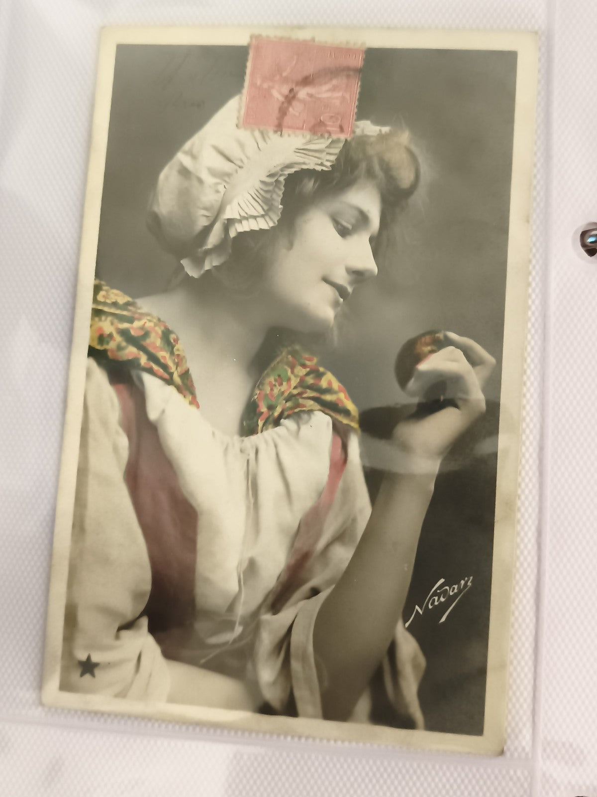 Carte postale ancienne photo Nadar femme costume régional CPA vintage
