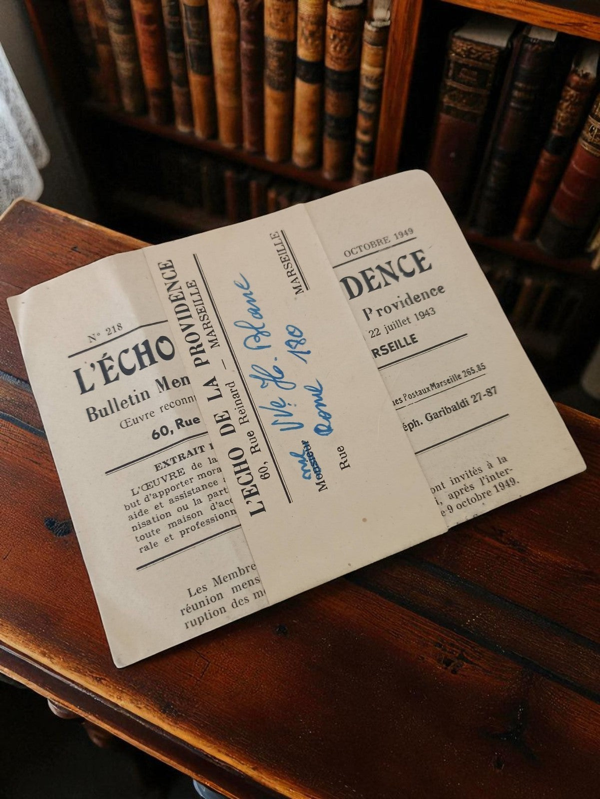 Ancien bulletin religieux L'Écho de la Providence 1949 Marseille vintage rétro
