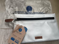 Pochette avant Cabaia blanche neuve zip, accessoire sac 24 cm