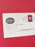 Enveloppe philatélie Saar timbre 15 SAAR 1952 cachet Luisenthal adresse Paris
