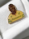 Pin's vintage joueur OM Panasonic Adidas badge ancien football années 90