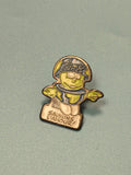Vintage pin's France Libertés "Sauvons l'amour" personnage émaillé collection