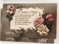 Carte postale ancienne Les Fleurs d’Amour La Favorite 1035 roses relief vintage
