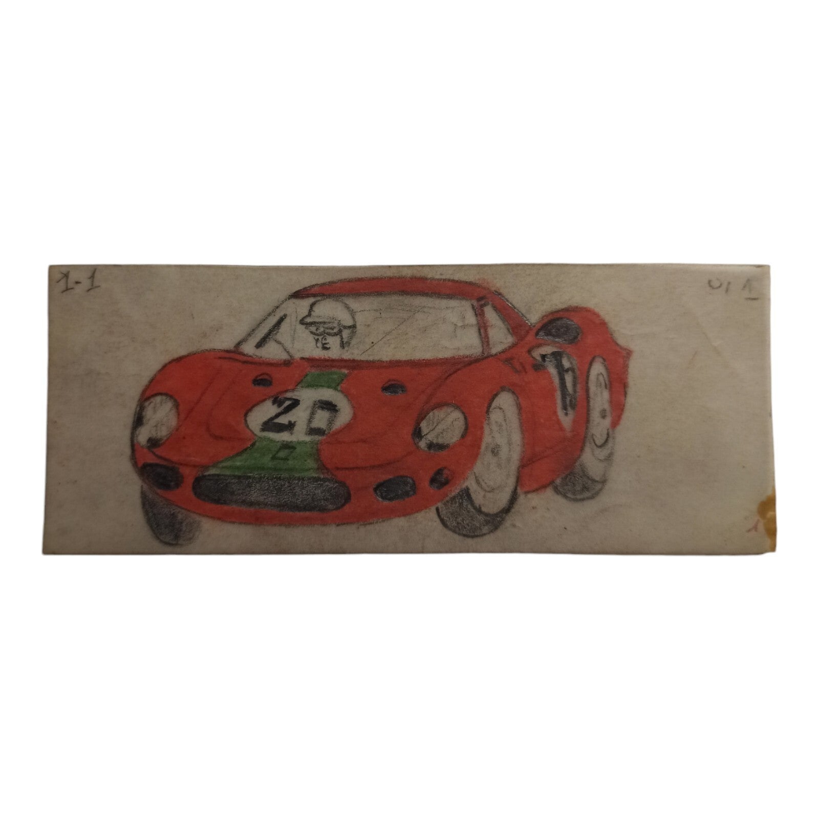 Plan de conception Scalextric Dinky Toys calque voiture rouge dessin original