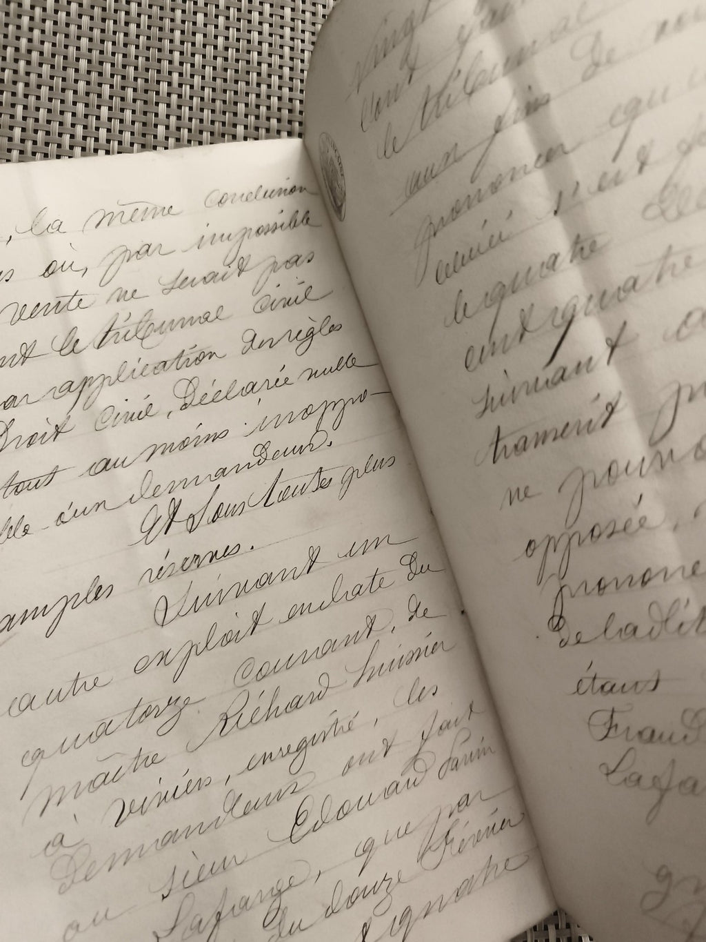 Document manuscrit ancien 1884 tribunal commerce Aubenas Ardèche archives