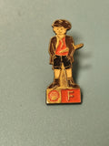 Pin's vintage Shell garçon émaillé collection, logo F, années 80-90