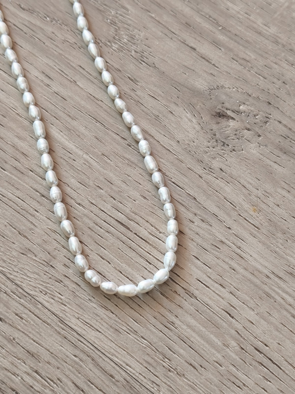Collier vintage ancien en perles de culture naturelles, bijou rétro authentique