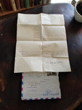 Lettre ancienne 1957 Marseille Tunis + enveloppe Par Avion vintage années 50