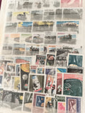 Timbres thématiques trains et conquête spatiale lot pays variés philatélie
