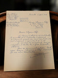 Lettre manuscrite Marseille 1956 travaux publics hydraulique vintage document