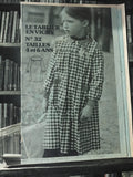 Patron couture vintage tablier enfant vichy 1979 N°32 rétro 4 6 ans ancien
