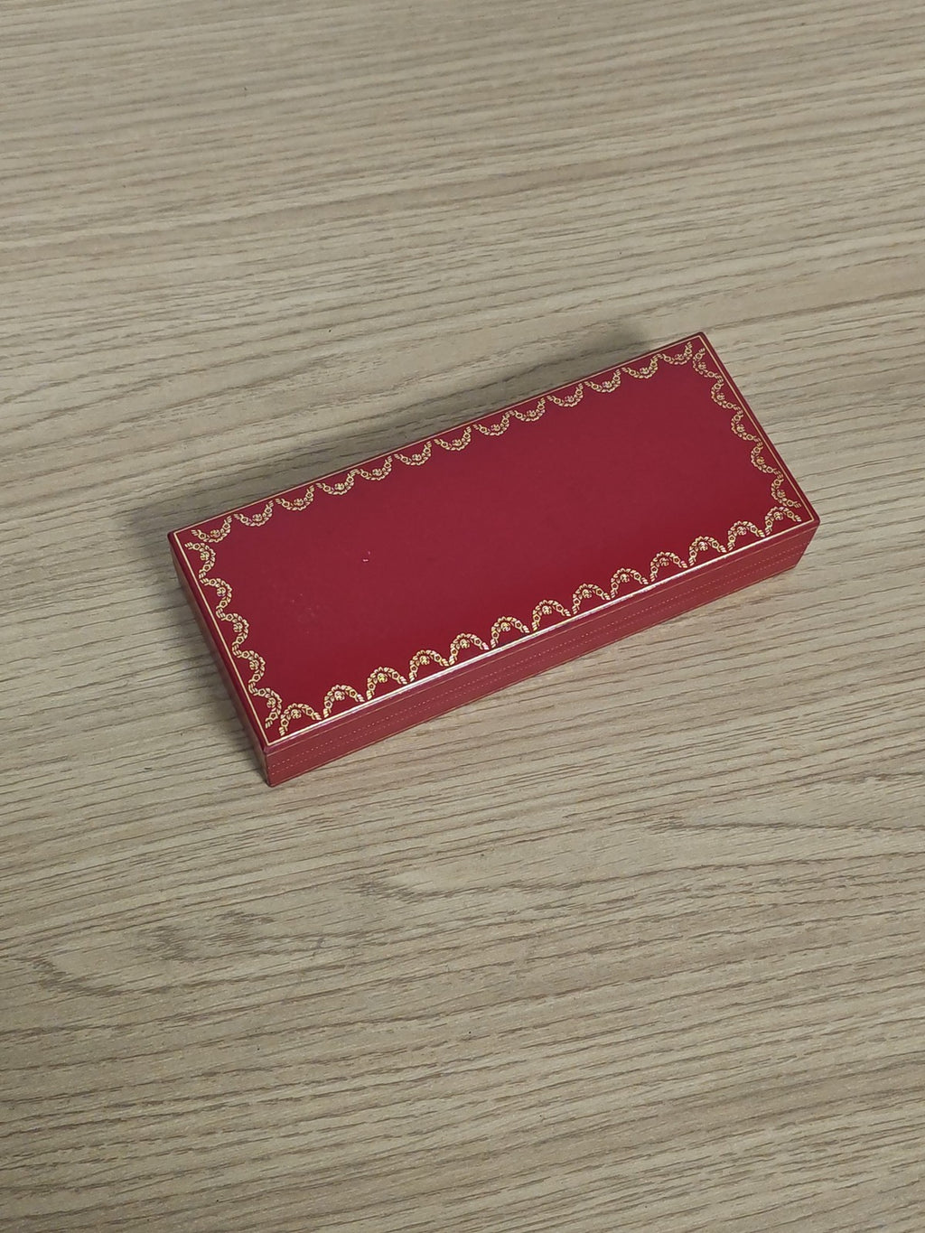Boîte vide originale pour stylo de la marque Cartier, étui rouge authentique