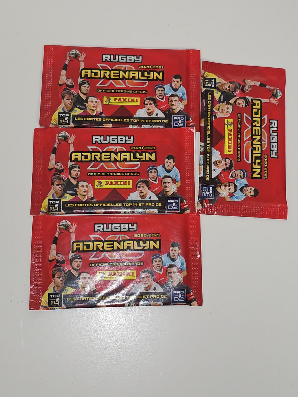 Lot de boosters Panini Rugby Adrenalyn ? cartes à jouer Panini, jeu officiel