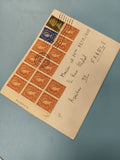 Ancienne carte postale philatélie France timbres Marianne affranchissement vinta