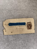 Fragment enveloppe timbrée Half Penny Royaume-Uni écriture manuscrite philatélie
