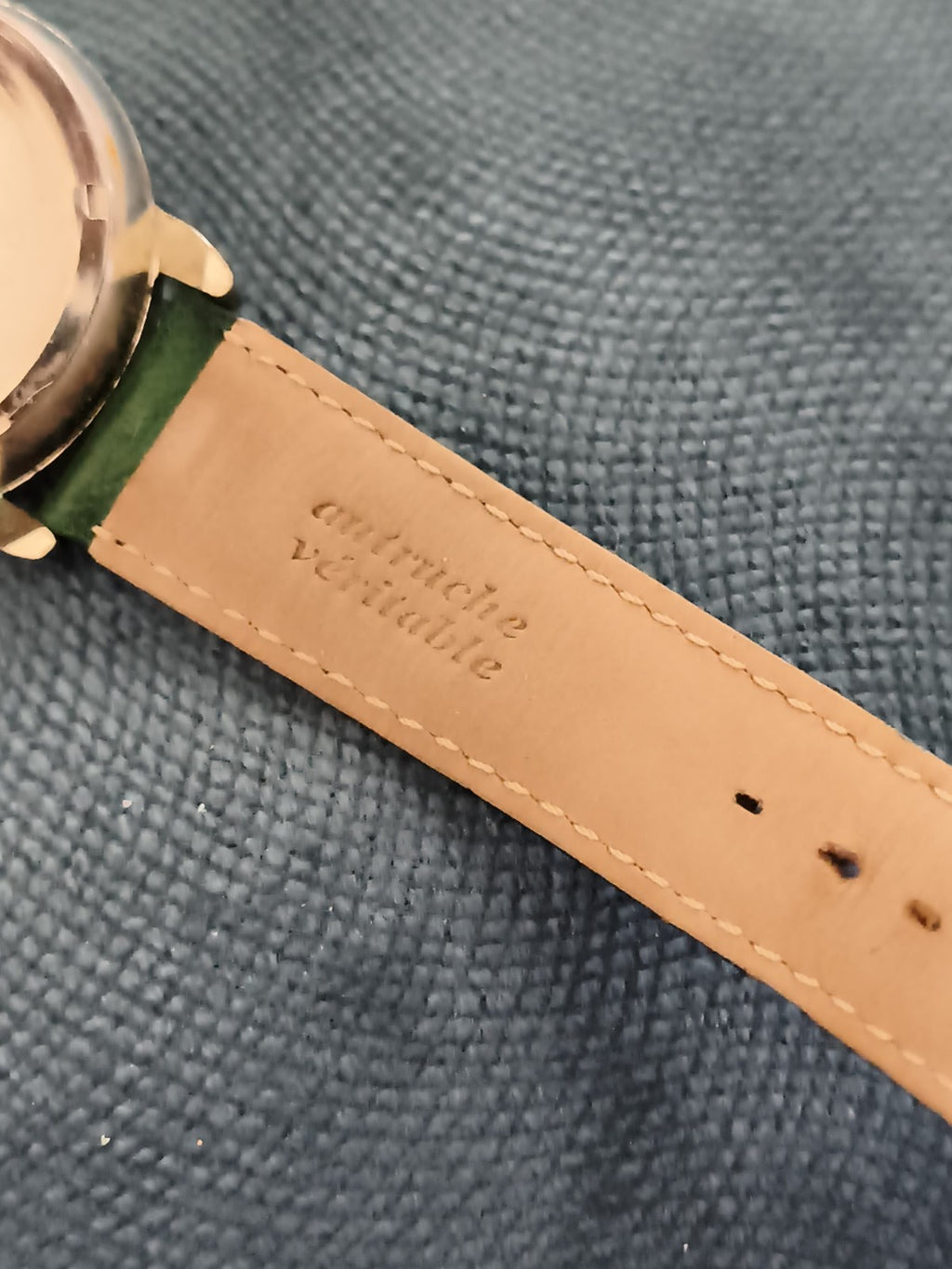 Montre mécanique Mao Zedong vintage, cadran rouge, bras mobile, bracelet vert