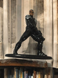 Figurine métal Nick Fury Marvel vintage, statuette noire, objet de collection