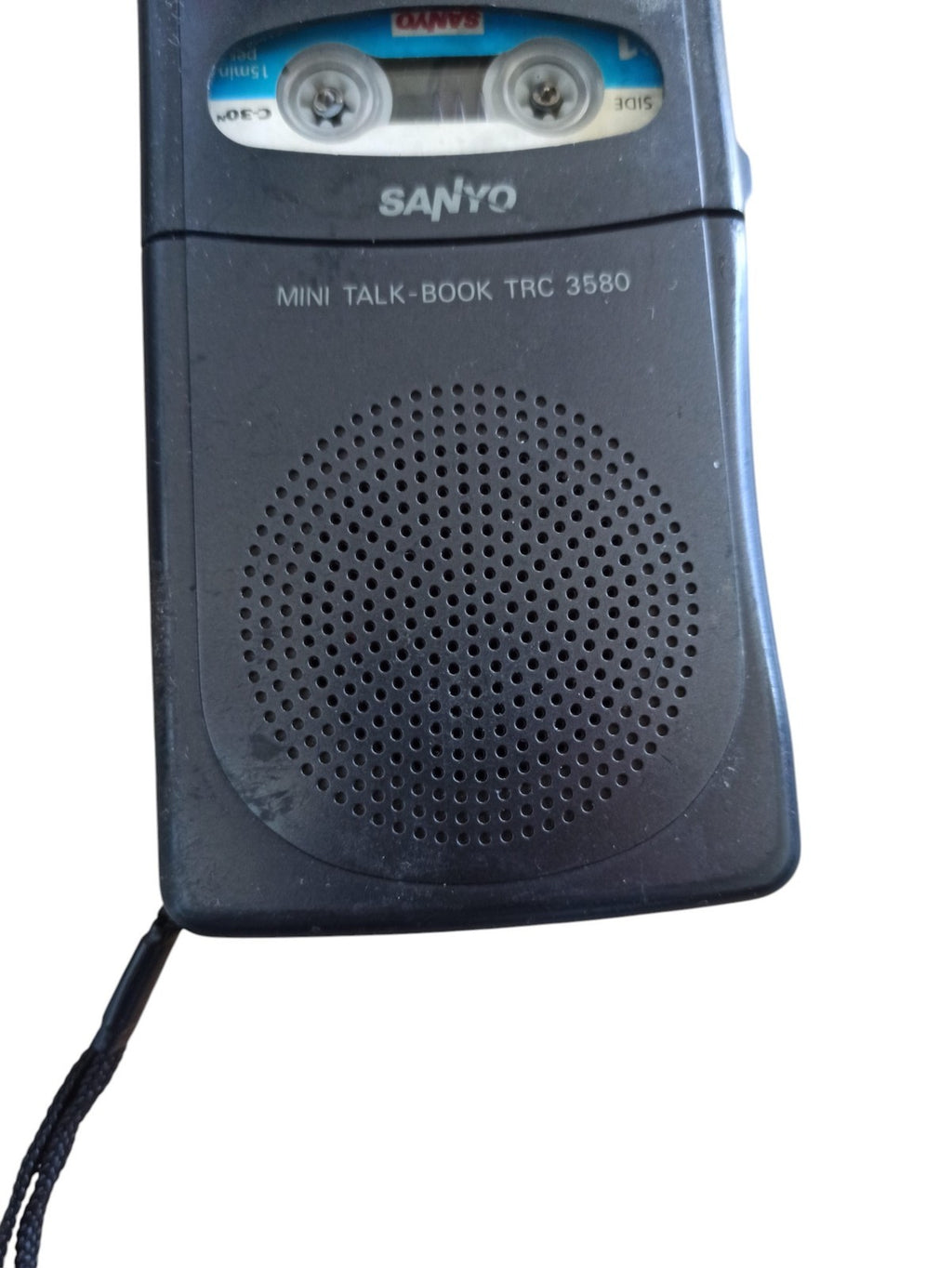 Magnétophone vintage Sanyo TRC 3580 mini cassette noir dictaphone rétro