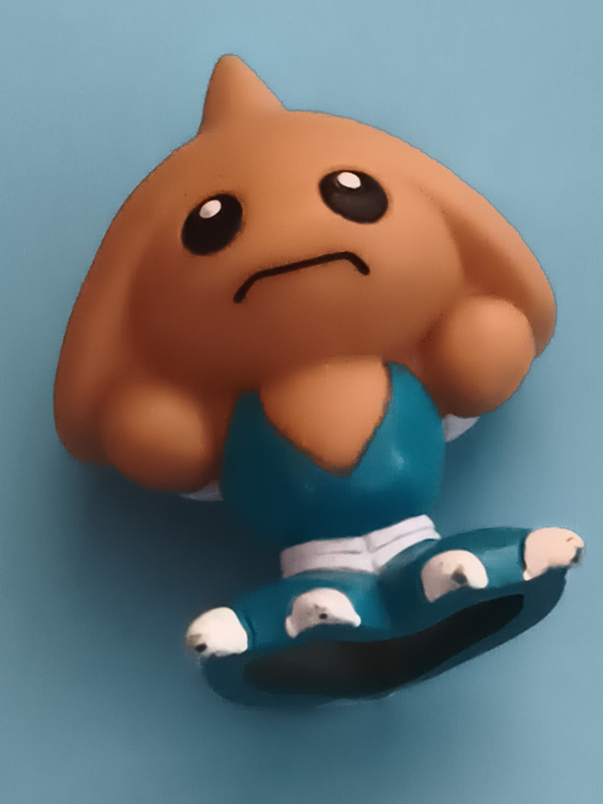 Marionnette doigt Pokémon Hitmontop figurine jouet souple décor bleu marron