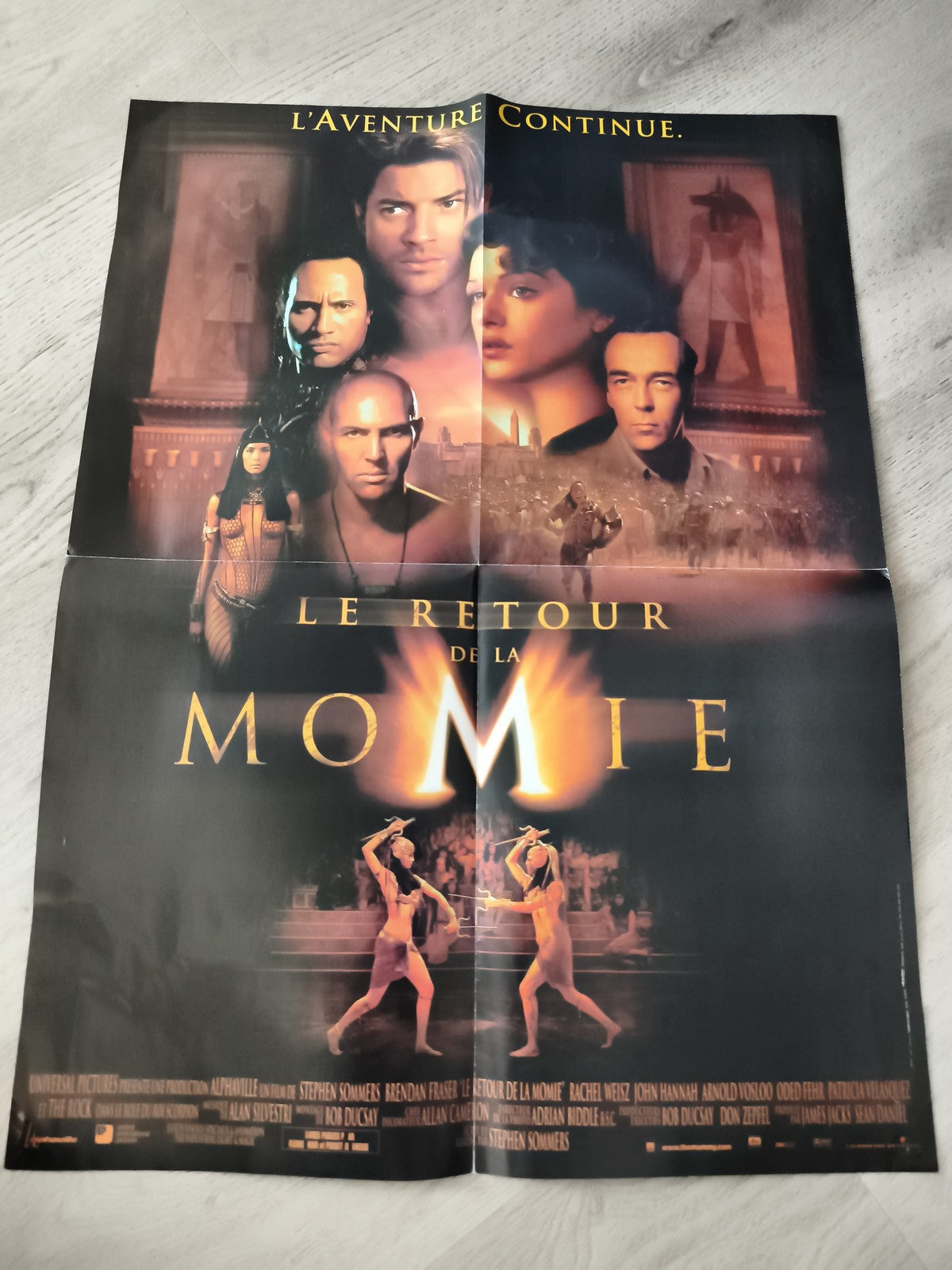 Poster Le Retour de la Momie film cinéma Universal Brendan Fraser