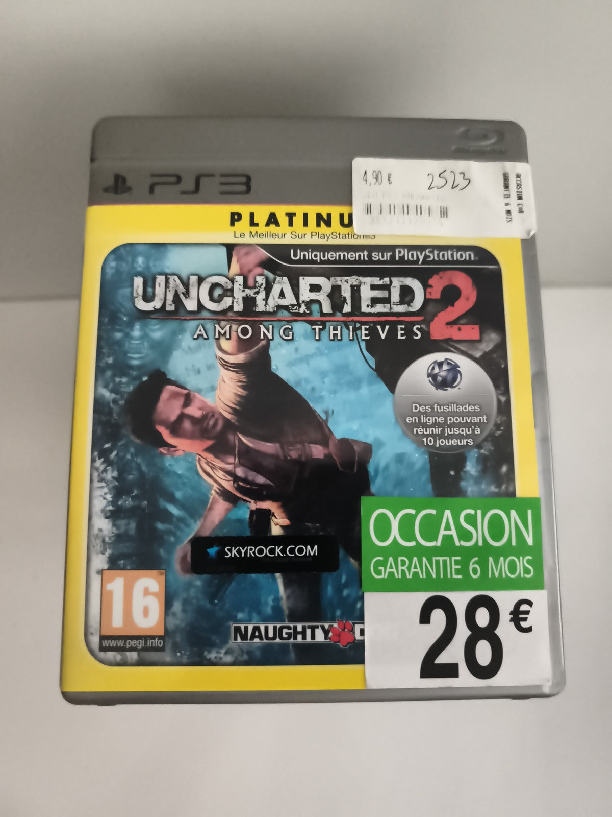 Jeu PS3 Uncharted 2 Among Thieves Platinum PlayStation, boîte d'origine