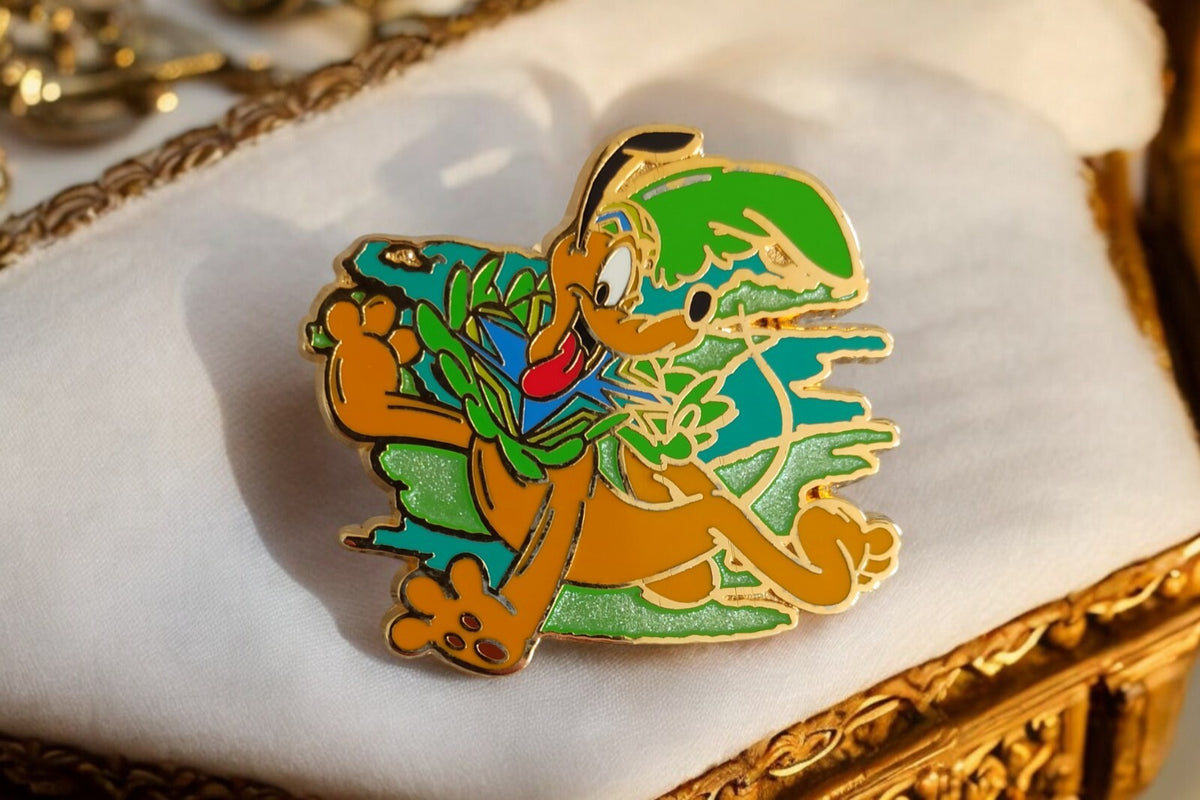 Rare vintage multicolored enamel Disney Pluto Tokyo Disneyland pin
