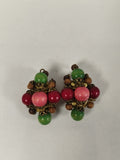 Paire de boucles d?oreilles vintage ancien rétro bijou authentique collection