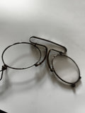 Lunettes pince-nez anciennes métal noirci XIXe style rétro vintage