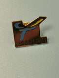 Vintage pin's Comité de Foire Berre l'Étang émaillé bleu jaune collection