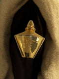 Broche vintage flacon parfum doré 8e jour, bijou fantaisie ancien