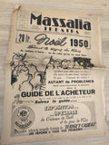 Ancien journal Massalia Noël 1950 Marseille vintage, hebdomadaire illustré