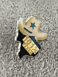 Pin's vintage 101% Texan chapeau cowboy étoile dorée (Ref 10) badge USA
