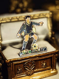 Pin's joueur football Loto Sport vintage rétro – émaillé figuratif années 80