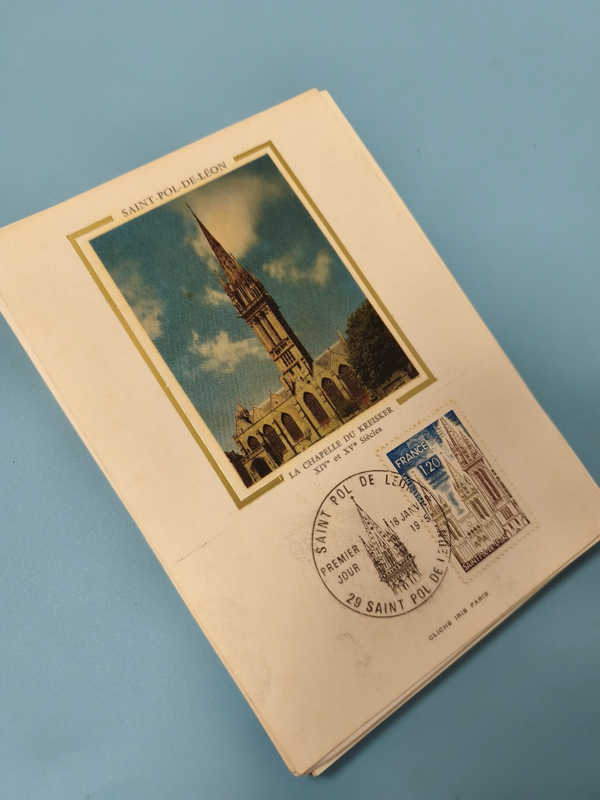 Enveloppe premier jour FDC Saint-Pol-de-Léon, timbre 1,20 FRANCE, illustration c