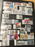 Timbres oblitérés Norvège x30, motifs variés, animaux, portraits, thématiques