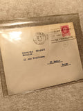 Lettre oblitérée 1942 Paris XVI timbre 1,50F notaire St Denis philatélie (Ref 10