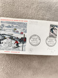 Enveloppe Premier Jour Ski Chamonix 1962, Championnats du Monde, philatélie anci