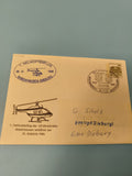 Ancienne enveloppe philatélie 1985 Hélicoptère Babenhausen Dieburg cachet
