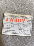 Carte QSL ancienne Sénégal 6W8DV radioamateur 1968 transceiver Heathkit