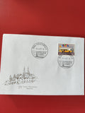 Enveloppe philatélie Neuchâtel SPM illustrée avec timbre et cachet 1987