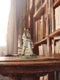 Soldat ancien en plomb peint main vintage, figurine militaire rétro déco